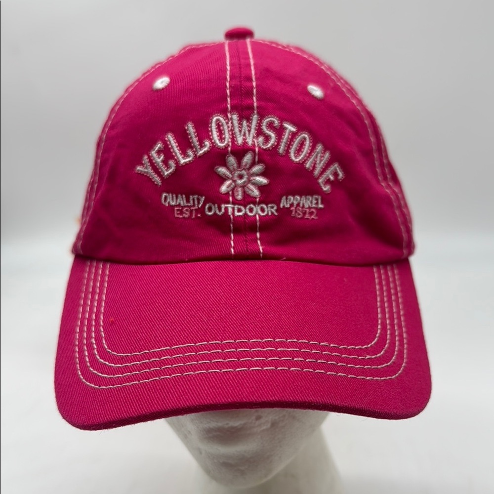 Pink Yellowstone Embroidered Cap by Prairie Mountain HT8314